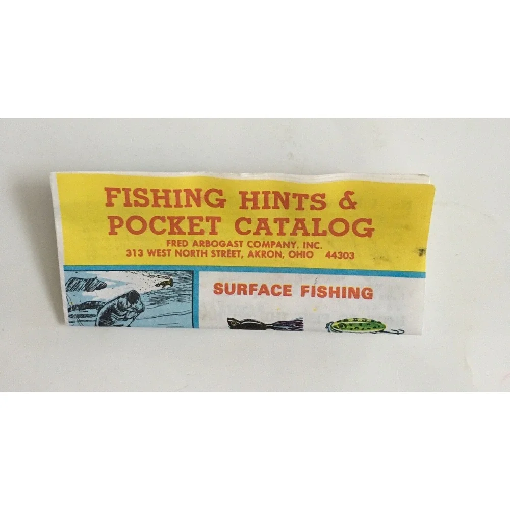 Rare Vintage Fred Arbogast 2400 Salt Water Scudder Popping Surface Wood Lure NEW